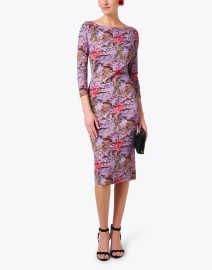 Look image thumbnail - Chiara Boni La Petite Robe - Tuby Purple Print Dress