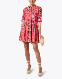 Look image thumbnail - Ro's Garden - Deauville Pink Printed Shirt Dress