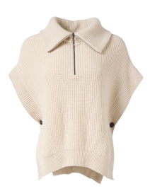 Cream Short Sleeve Sweater