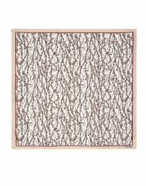 Max Mara - Pappino Beige and White Chain Link Silk Square Scarf