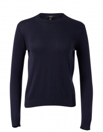 Ribaldo Navy Silk Cotton Sweater