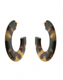 Product image thumbnail - Pono by Joan Goodman - Gia Tortoise Resin Hoop Earrings