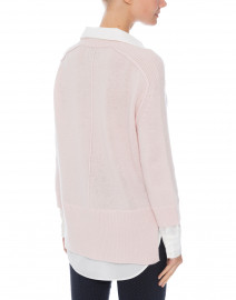 Back image thumbnail - Brochu Walker - Paloma Pink Sweater with White Underlayer