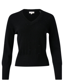 Black Rhinestone Cashmere Sweater
