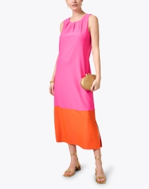 Look image thumbnail - Jude Connally - Pam Pink and Orange Colorblock Dress