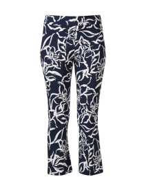 Product image thumbnail - Avenue Montaigne - Leo Navy Floral Pull On Pant