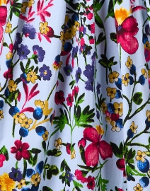 Fabric image thumbnail - Samantha Sung - Audrey Blue Floral Print Stretch Cotton Dress