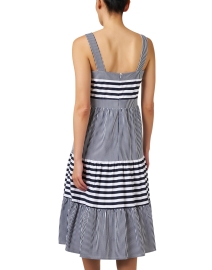 Back image thumbnail - Jude Connally - Pepper Navy and White Stripe Dress