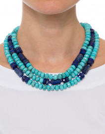Turquoise and Lapis Beaded Necklace