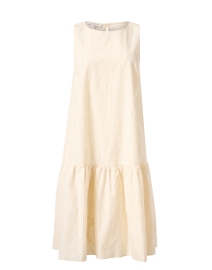 Product image thumbnail - Lafayette 148 New York - Ivory Geometric Textured Cotton Dress