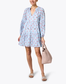Look image thumbnail - Oliphant - Villa Blue and Pink Print Cotton Dress