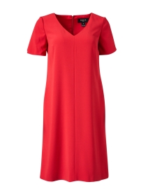 Red Satin Crepe Dress