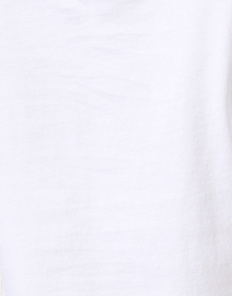 Fabric image thumbnail - Veronica Beard - Waldorf White Ruched Pima Cotton Tee