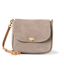 Louis Taupe Suede Crossbody Bag
