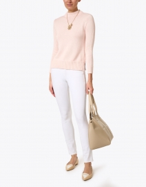 Look image thumbnail - Burgess - Hayden Calico Pink Cotton Cashmere Sweater