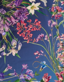 Fabric image thumbnail - St. Piece - Trinity Blue Floral Wool Cashmere Scarf