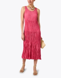 Look image thumbnail - Eileen Fisher - Pink Crushed Silk Dress