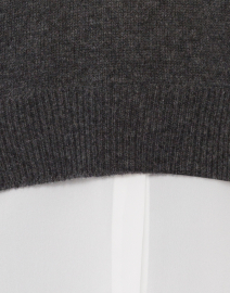 Brochu Walker - Dark Charcoal Sweater with White Underlayer