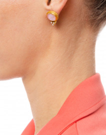Mirren Iridescent Rose Stud Earring