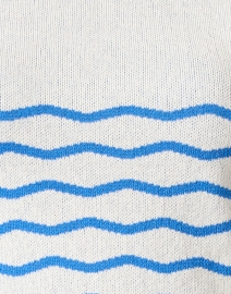 Fabric image thumbnail - Blue - Cream Wave Stripe Cotton Sweater