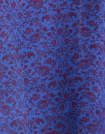 Fabric image thumbnail - Megan Park - Yalina Blue and Red Print Cotton Dress