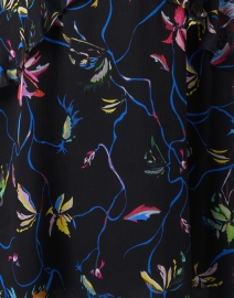 Fabric image thumbnail - Jason Wu Collection - Black Multi Print Silk Chiffon Dress