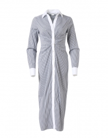 Cita Grey and White Striped Cotton Dress