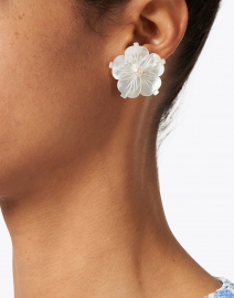 Look image thumbnail - Jennifer Behr - Zia Mother of Pearl Stud Earrings