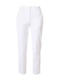 White High Waisted Ankle Pant