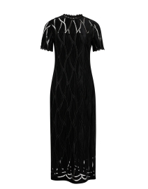 Kirya Black Velvet Lace Dress