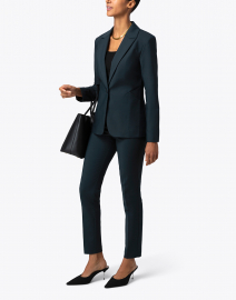 Look image thumbnail - Ecru - Madison Forest Green Cotton Power Stretch Pant