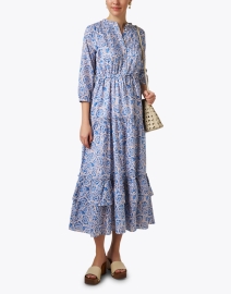 Look image thumbnail - Banjanan - Bazaar Blue Floral Print Cotton Dress