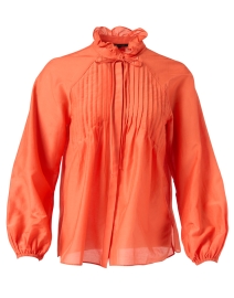 Kendall Orange Cotton Silk Blouse