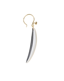 Back image thumbnail - Alexis Bittar - Gold Lucite Drop Earrings
