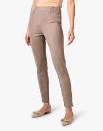 Front image thumbnail - Weill - Taupe Suede Pant