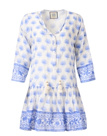 Summer Blue and White Print Dress