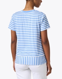 Back image thumbnail - Southcott - Carnation Blue and White Striped Top