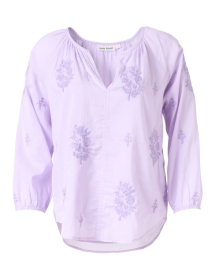 Product image thumbnail - Roller Rabbit - Malm Lavender Embroidered Top