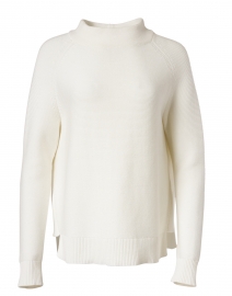 White Cotton Garter Stitch Sweater