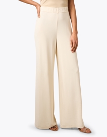 Front image thumbnail - Lafayette 148 New York - Lenox Ivory Relaxed Pant