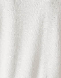 Fabric image thumbnail - Lafayette 148 New York - White Cotton Silk Zip Sweater