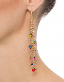 Fiesta Multicolor Beaded Chain Earrings