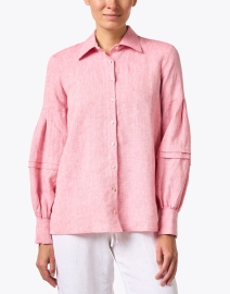 Front image thumbnail - 120% Lino - Pink Linen Shirt