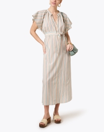 Look image thumbnail - Momoni - Geneva Multi Striped Cotton Blend Dress