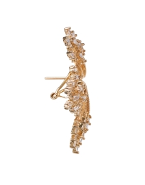 Back image thumbnail - Anton Heunis - Crystal and Gold Clip Stud Earrings