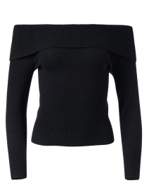 Black Cashmere Bardot Sweater