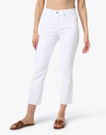 Front image thumbnail - Veronica Beard - Carly White High Rise Stretch Flare Jean