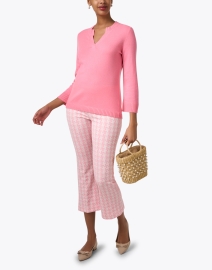 Look image thumbnail - Avenue Montaigne - Leo Pink Print Pull On Pant
