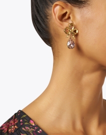 Look image thumbnail - Jennifer Behr - Eloise Gold Crystal Drop Earrings