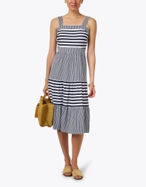 Look image thumbnail - Jude Connally - Pepper Navy and White Stripe Dress